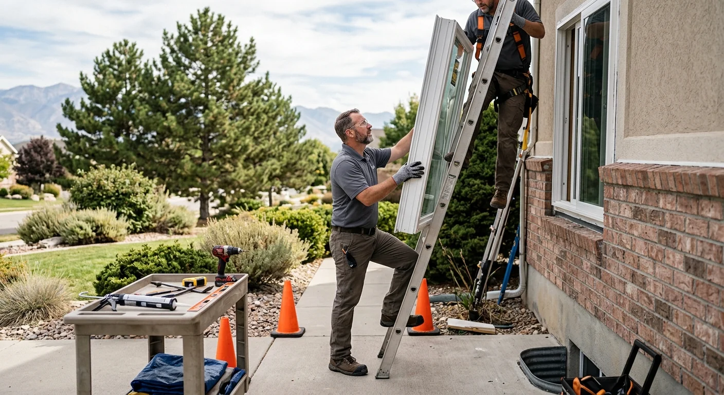 West Jordan window specialist returning a homeowner call to schedule an inspection